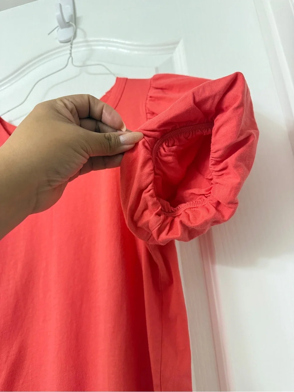 LOFT Coral Pink Puff Short Sleeve Tee 100% cotton size XSP